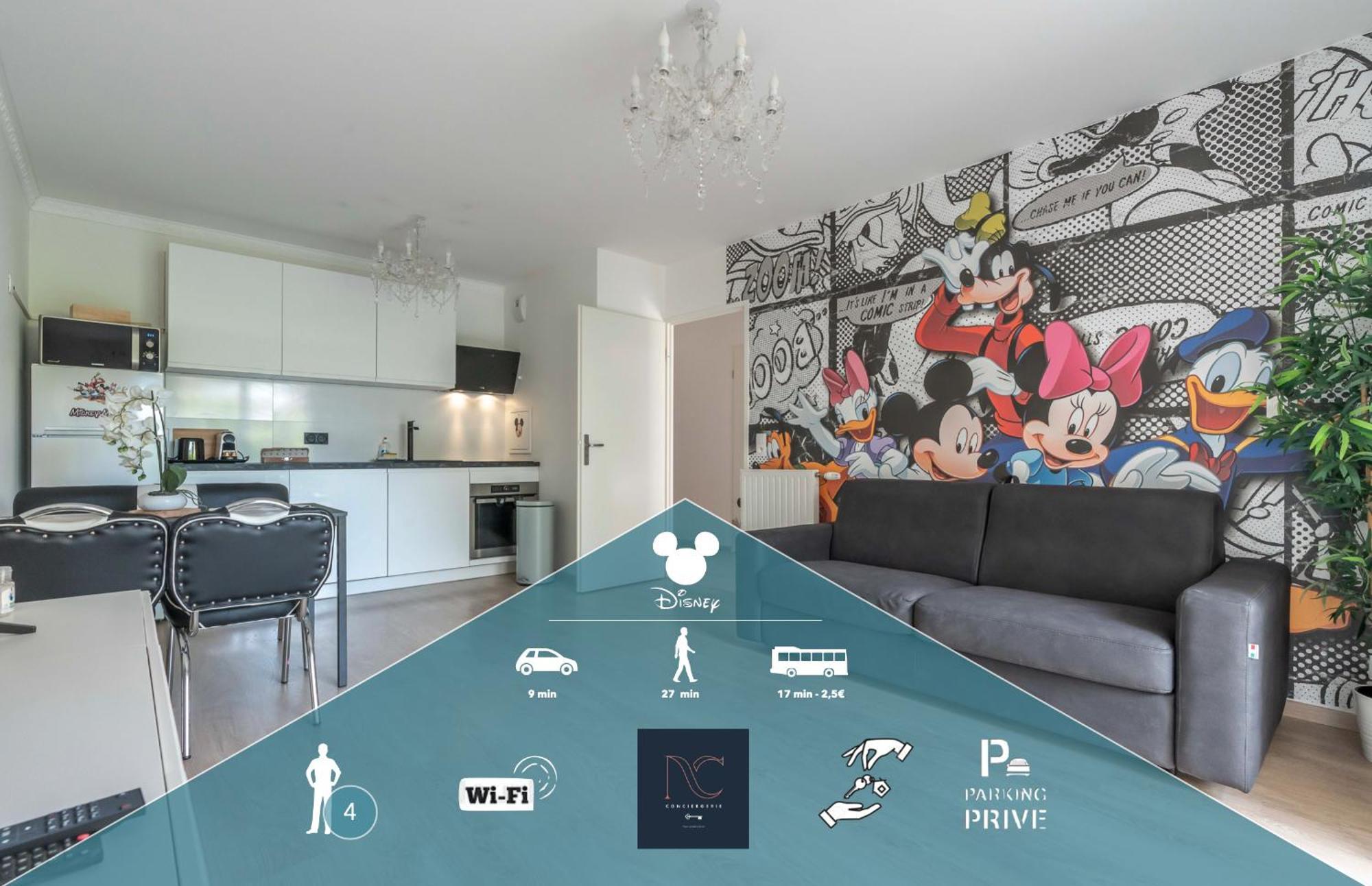 Disneyland-Paris 4Pers,Wifi, Parking Chessy  Bagian luar foto